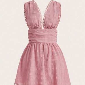 Pink Plunge Dress - Small (US4)